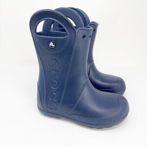 Crocs Kids Handle It Navy Blue Rain Boots size 1
